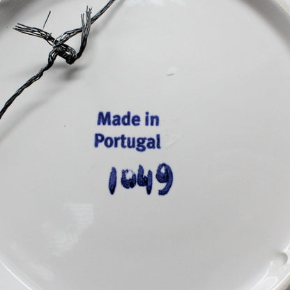 Decorative Plates, Hand Painted Portugal Pink Flowers, Reticulated, Set of 4, Vintage