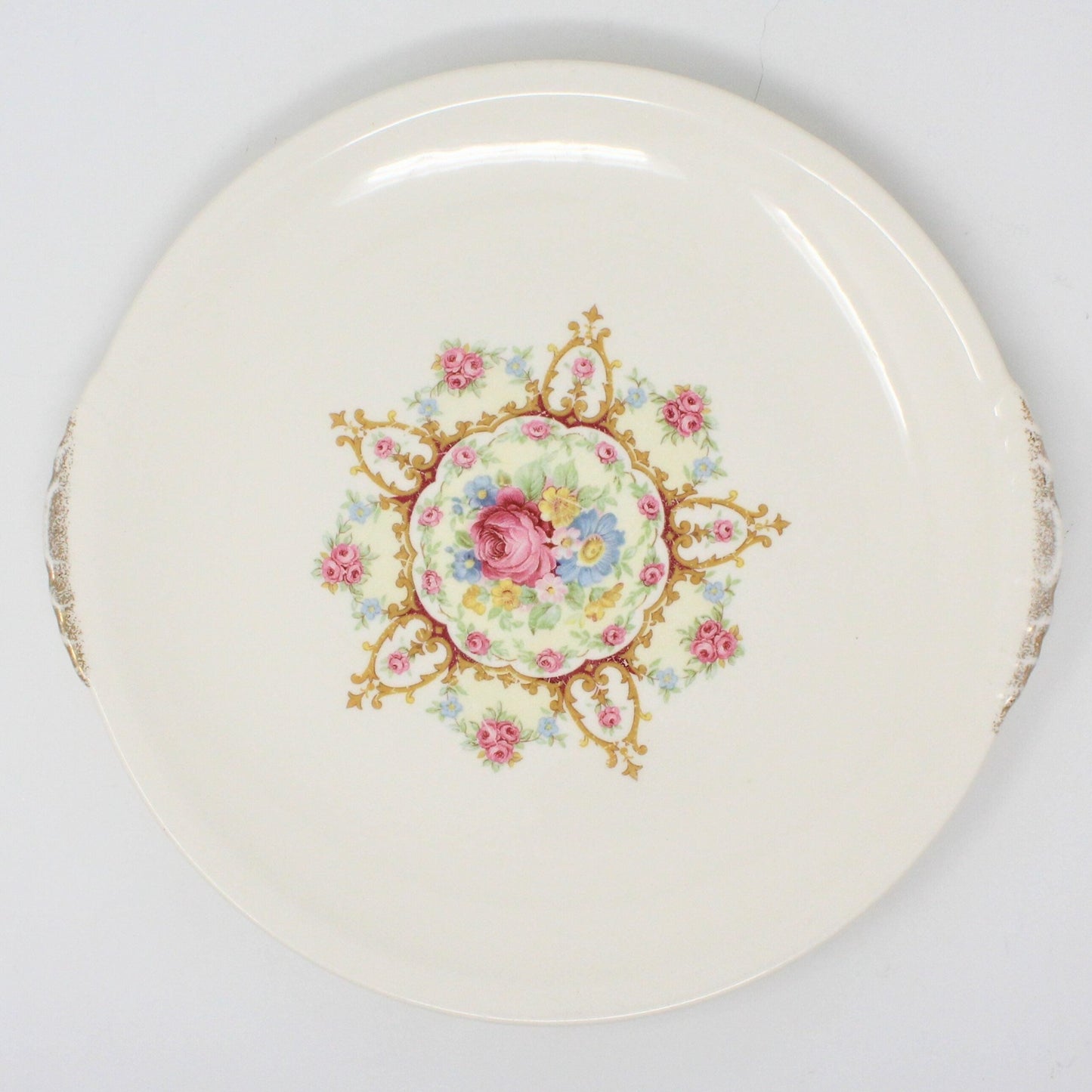 Cake / Cookie Plate, Paden City Pottery, Floral, Vintage