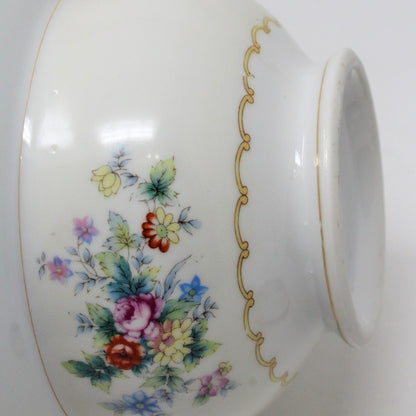 Sugar Bowl with Lid, Versailles China, Floral Pattern, Japan