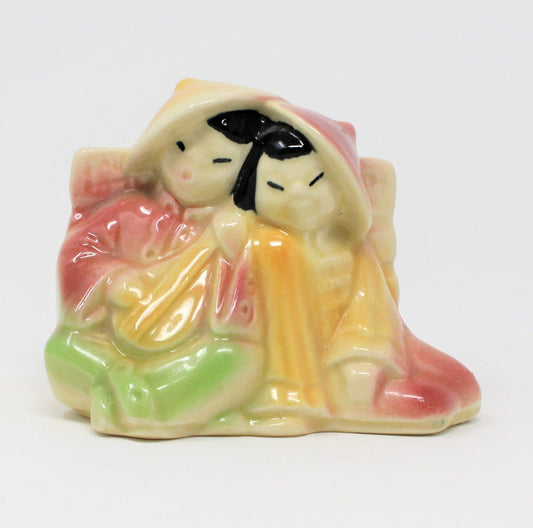 Planter, Shawnee Pottery, Asian Couple, Ceramic, Vintage