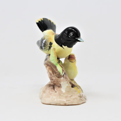 Figurine, Arnart, Oriole with Chick, Hand Painted, Vintage