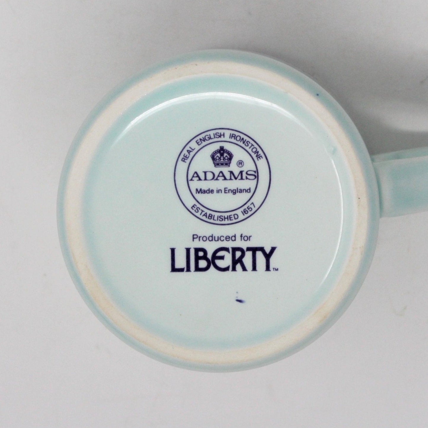 Mug, Adams for Liberty, Blue Ironstone Year 1987, England, Vintage