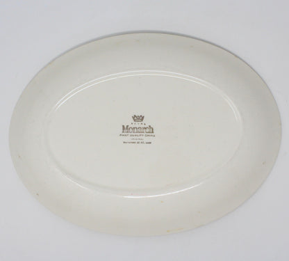 Serving Platter, Royal Monarch, Floral RMH5, Gold Filigree, Vintage