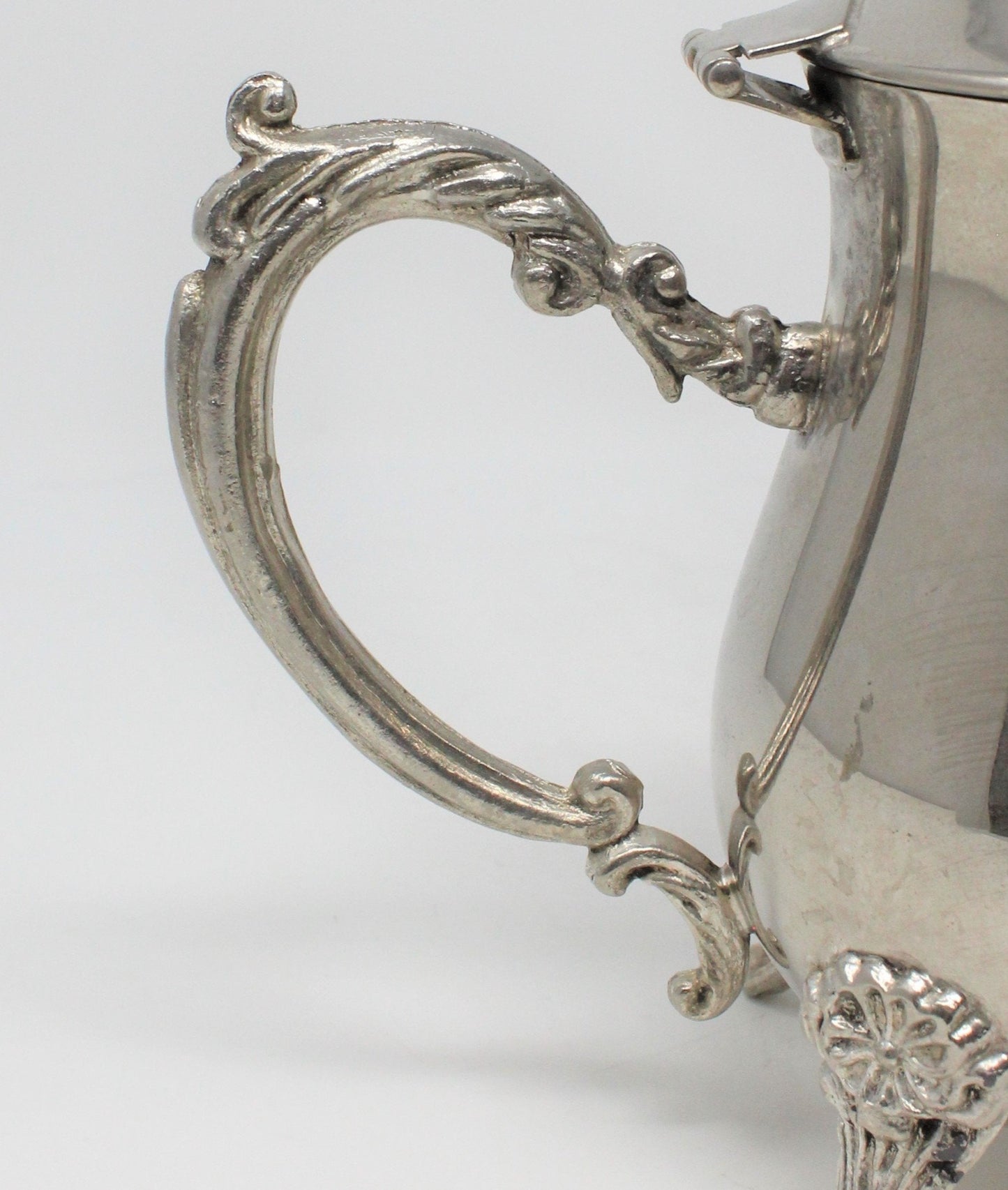 Teapot for One, Silverplate Teapot, Footed, Vintage