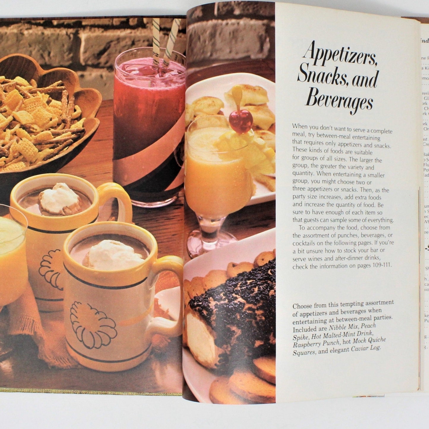 Book, Better Homes & Gardens, Recipes for Entertaining, Hardcover, Vintage 1974