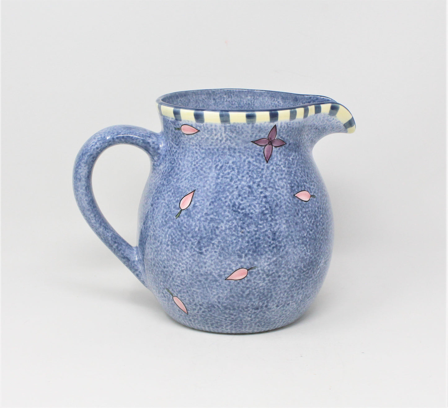 Pitcher, Laurie Gates, Hand Painted Ceramic, Purple Lilac