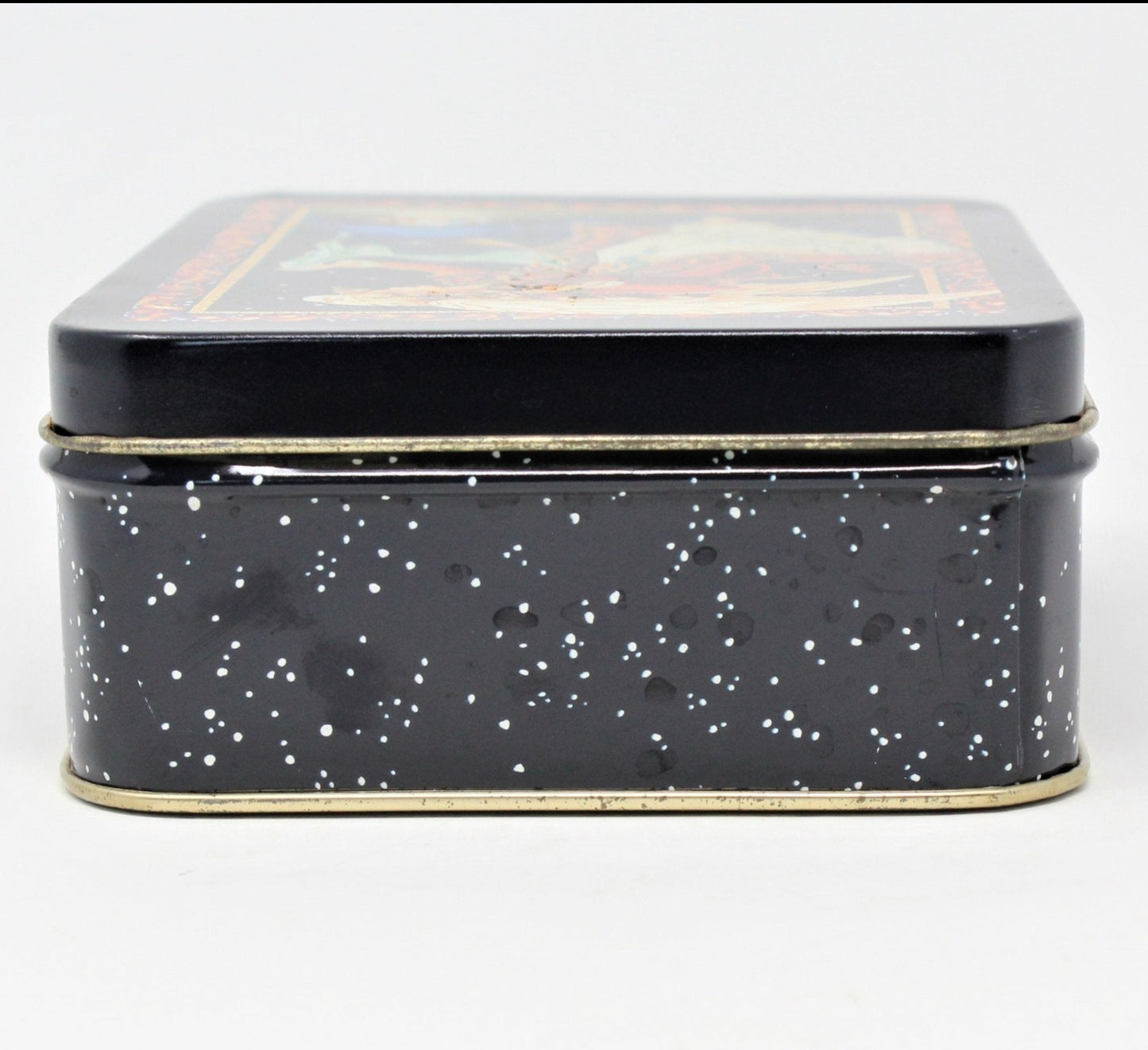 Gift Tin / Candy Tin, Christmas Celestial Tidings Angel, Linda Green, 1994