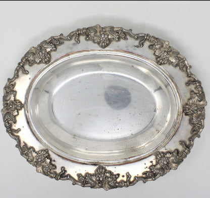 Bowl, EG Webster & Son, Grape Vines, Oval, Antique
