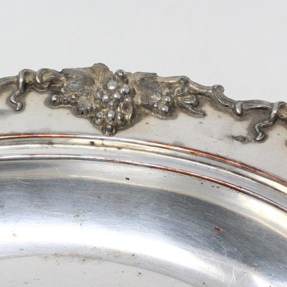 Bowl, EG Webster & Son, Grape Vines, Oval, Antique