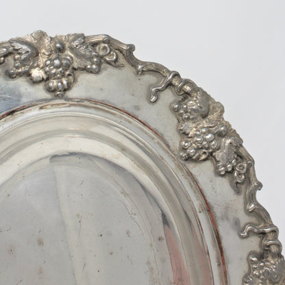 Bowl, EG Webster & Son, Grape Vines, Oval, Antique