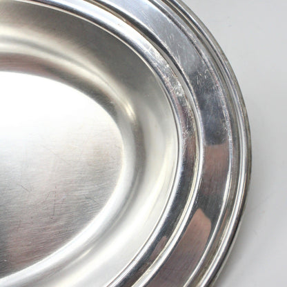 Serving Dish with Lid, National Silver Co 1205, Oval Silverplate Vintage