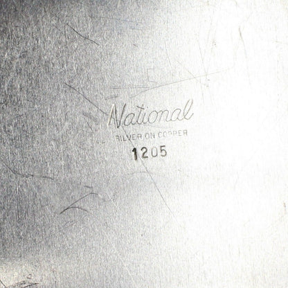 Serving Dish with Lid, National Silver Co 1205, Oval Silverplate Vintage