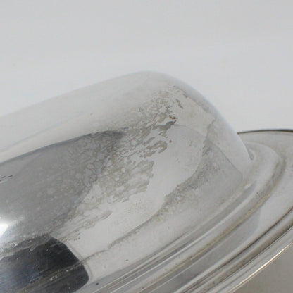 Serving Dish with Lid, National Silver Co 1205, Oval Silverplate Vintage