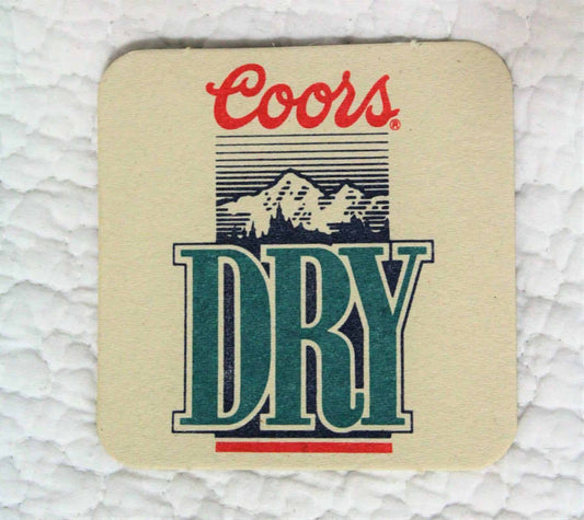 Coasters, Coors Logo Dry Beer, Set of 6, Vintage