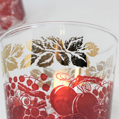 Glasses, Whiskey Neat, Luminarc Verrerie D'Arques, Red Fruits, Set of 3, France, Vintage
