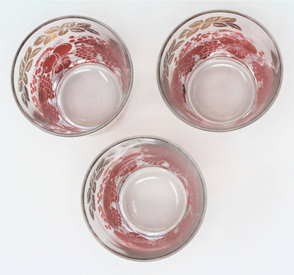 Glasses, Whiskey Neat, Luminarc Verrerie D'Arques, Red Fruits, Set of 3, France, Vintage