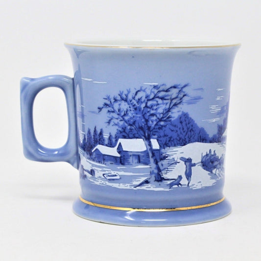 Shaving Mug, Currier & Ives, The Homestead In Winter, Vintage
