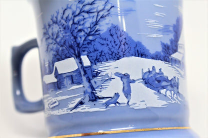 Shaving Mug, Currier & Ives, The Homestead In Winter, Vintage