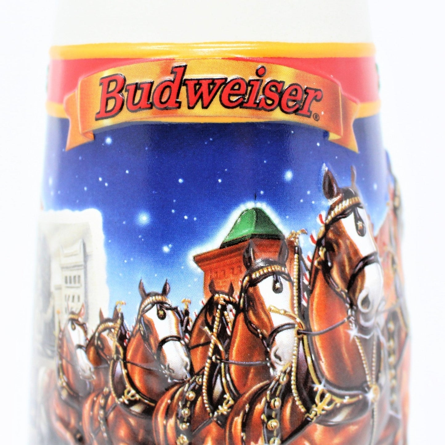 Beer Stein, Budweiser 100th Anniversary Holiday, A Century of Tradition 1999