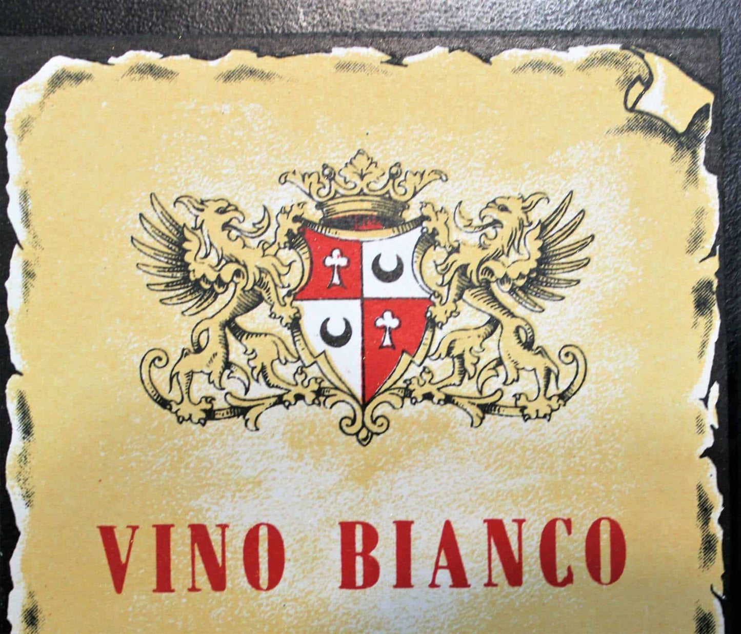 Wine Label, French Vino Bianco Vin de Table, Original Lithograph, NOS, Vintage