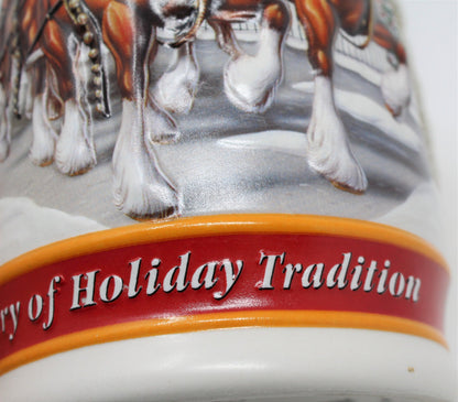 Beer Stein, Budweiser 100th Anniversary Holiday, A Century of Tradition 1999