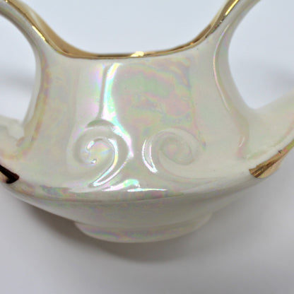 Creamer & Open Sugar, Pearl China, Iridescent Lusterware, Vintage
