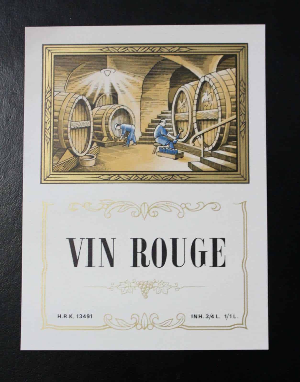 Liquor and Wine Labels, Set of 3, Blue/Gold, NOS, French Vintage