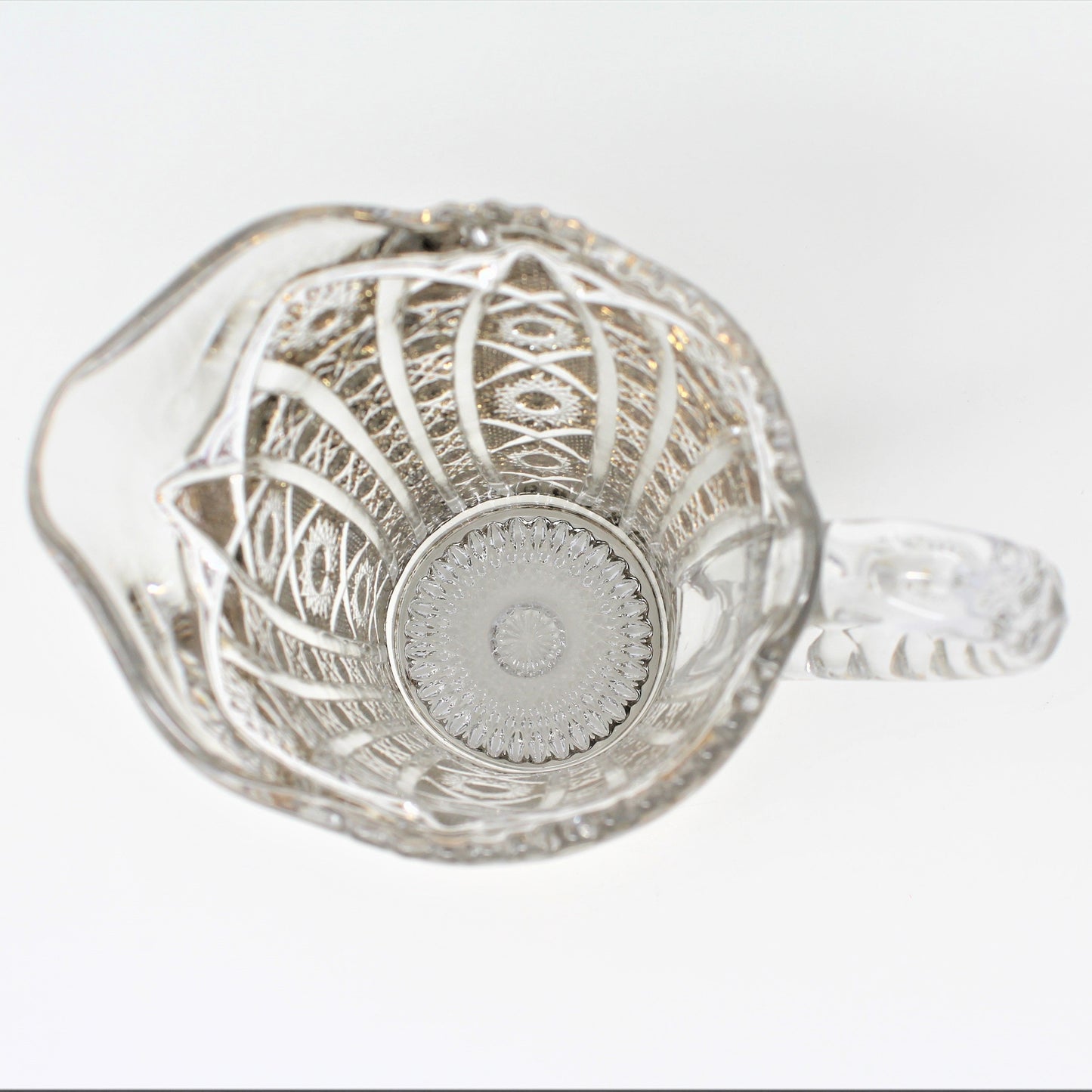 Pitcher, Imperial Glass, Pressed Bellaire / Octagon Gold, Antique