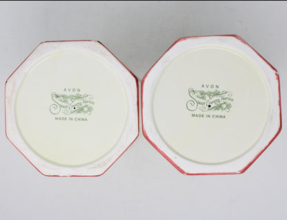 Candle Holders, Avon, Sweet Country Harvest, Set of 2, Ceramic