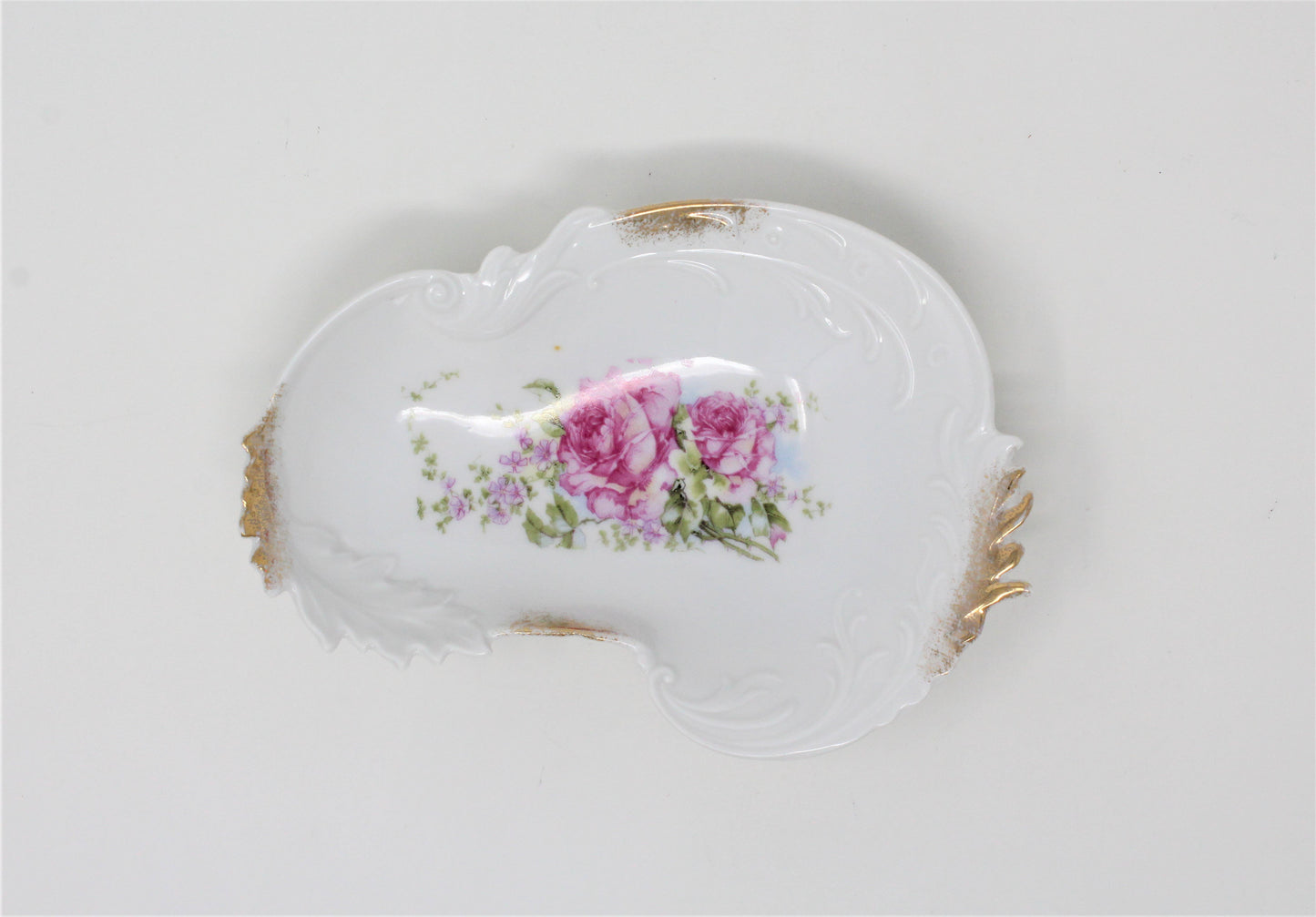 Bone Dishes, Pink Roses, Bavaria, Set of 6, Vintage