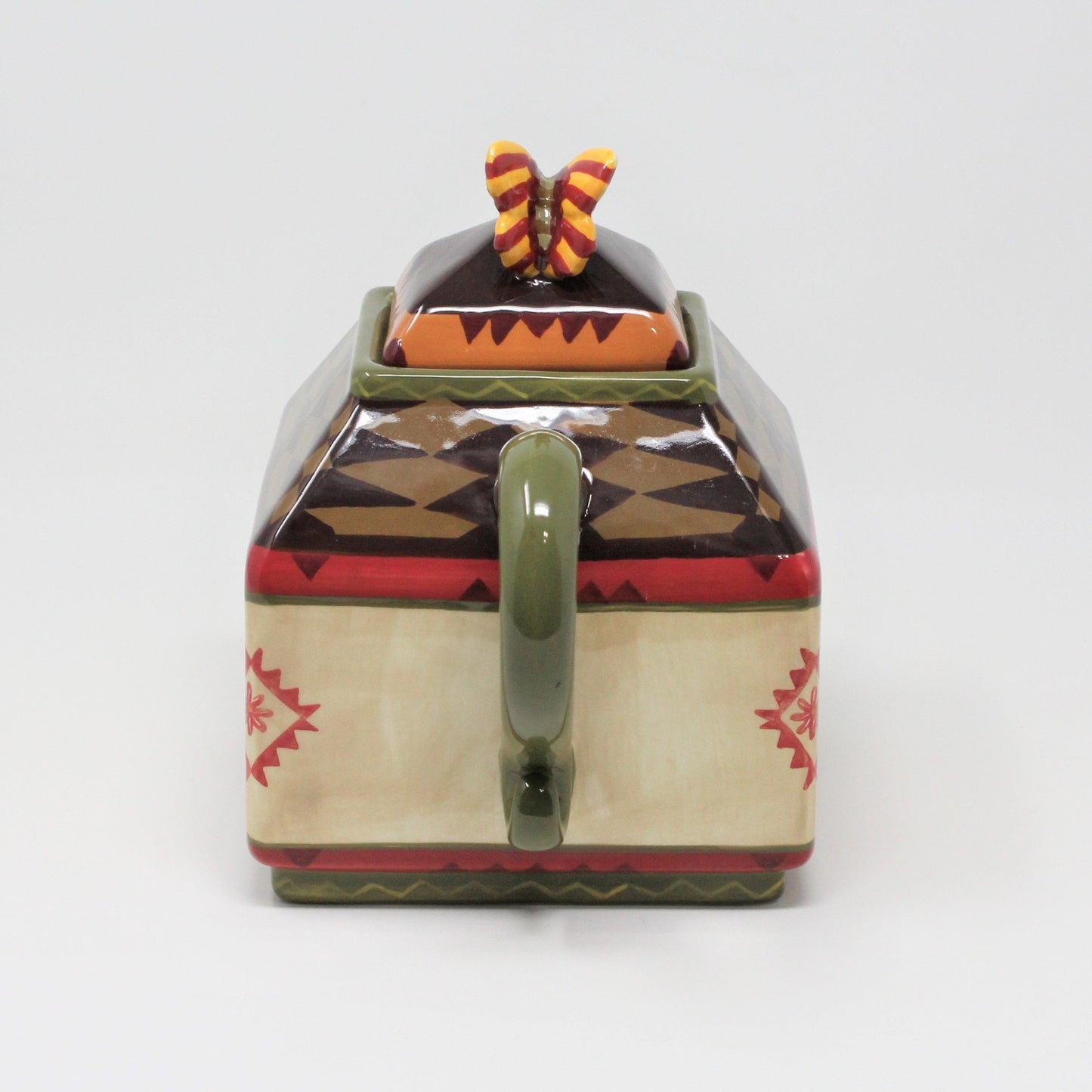 Coffee Pot, Zrike, Indian Summer, Lori Siebert Ceramic, 1990's
