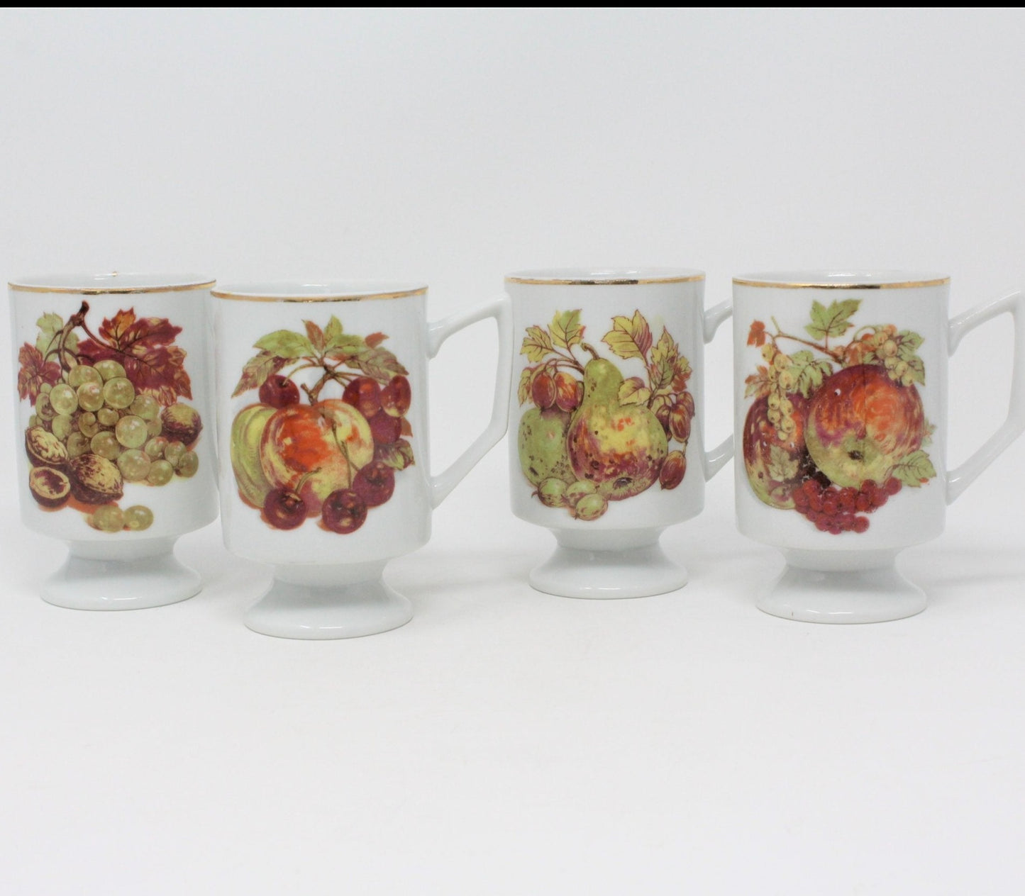 Teapot, Fruits and Nuts Series, Porcelain, Vintage
