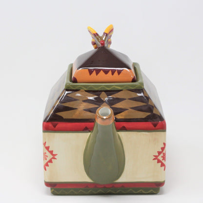 Coffee Pot, Zrike, Indian Summer, Lori Siebert Ceramic, 1990's
