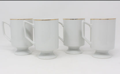 Mugs, Fruit and Nut Pedestal, Set of 4, Vintage Japan
