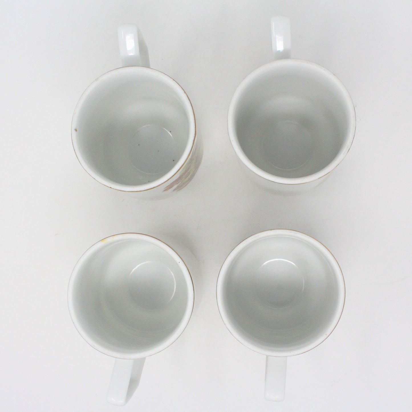 Mugs, Fruit and Nut Pedestal, Set of 4, Vintage Japan