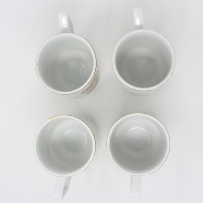 Mugs, Fruit and Nut Pedestal, Set of 4, Vintage Japan