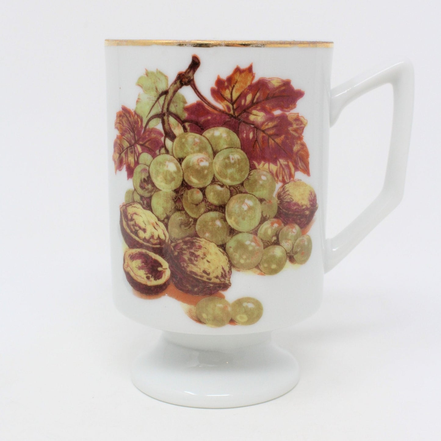 Mugs, Fruit and Nut Pedestal, Set of 4, Vintage Japan