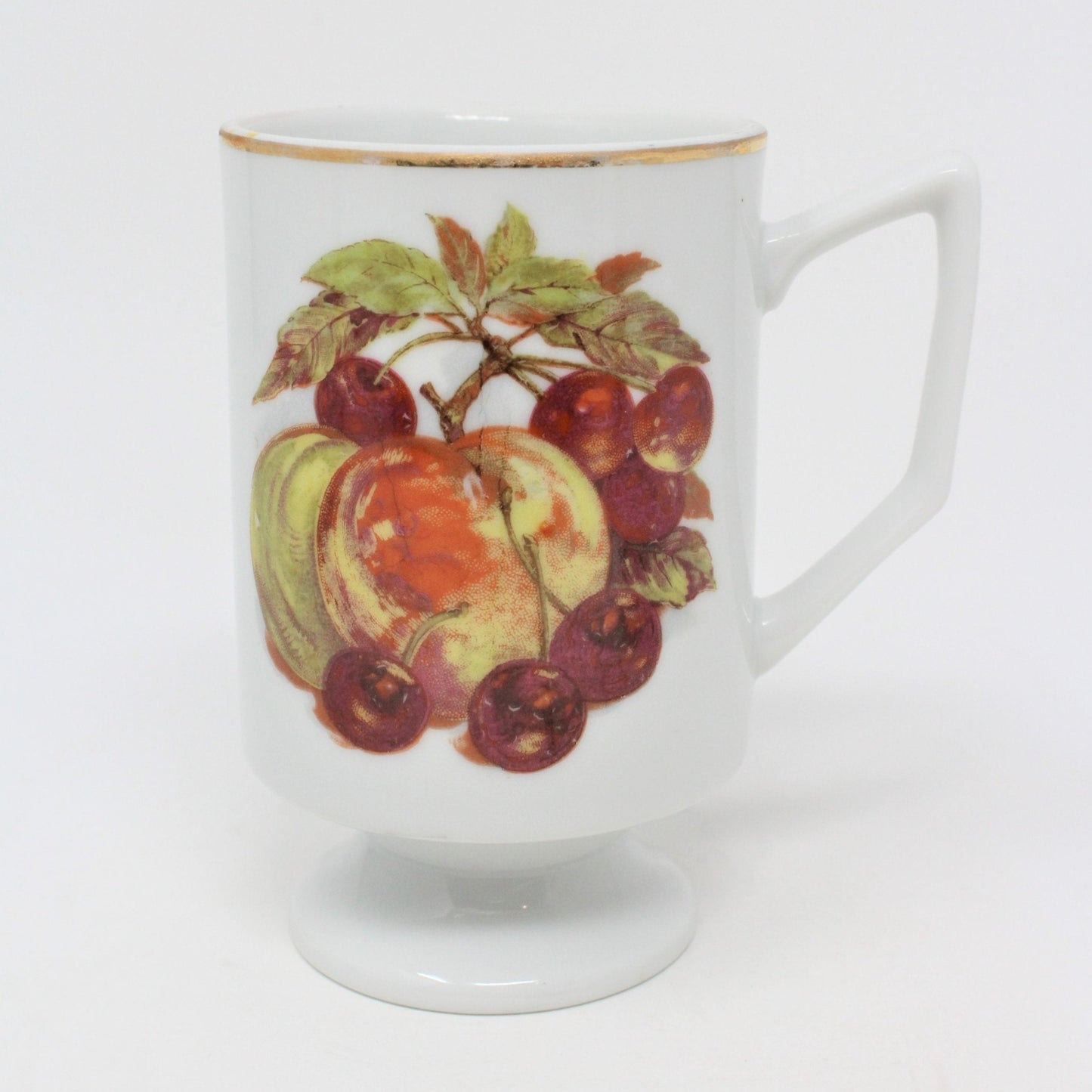 Mugs, Fruit and Nut Pedestal, Set of 4, Vintage Japan