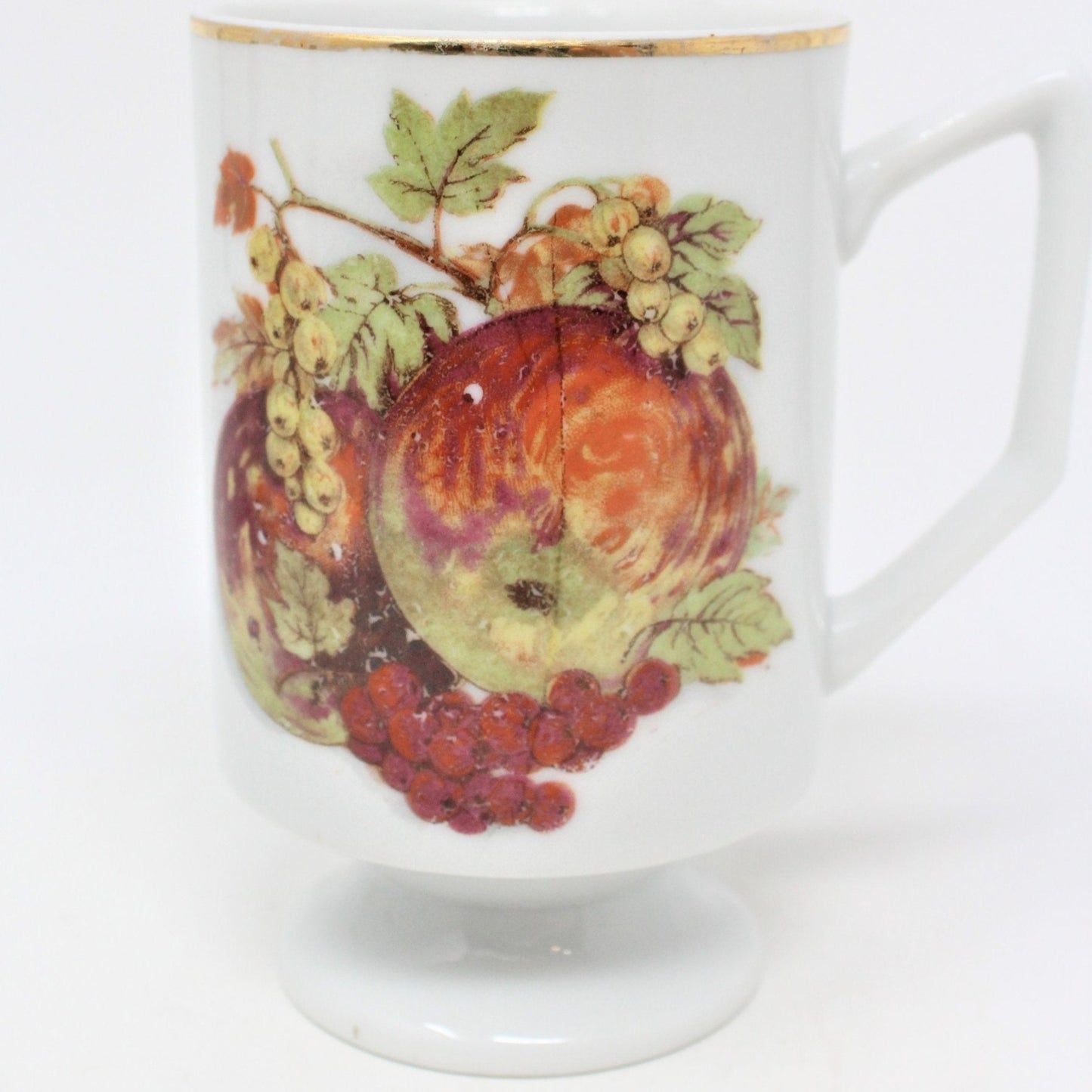 Mugs, Fruit and Nut Pedestal, Set of 4, Vintage Japan