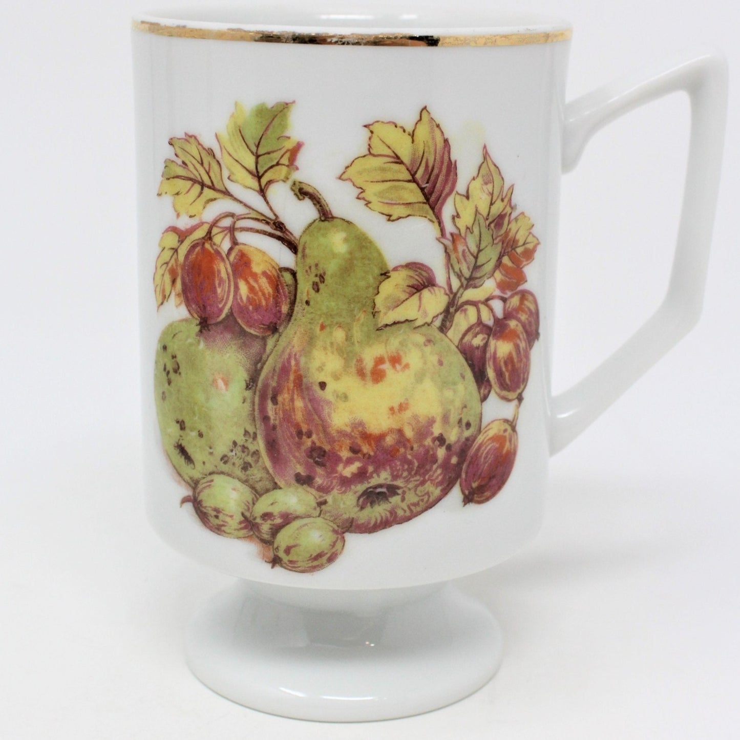 Mugs, Fruit and Nut Pedestal, Set of 4, Vintage Japan