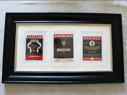 Liquor and Wine Labels, Set of 3, Red/Black, NOS, Vintage