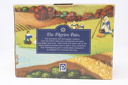Salt and Pepper Shakers, Publix Pilgrims Ceramic, In Box, 2003