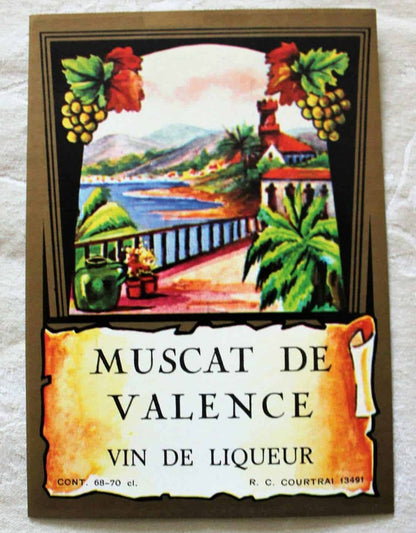 Liquor and Wine Labels, Set of 3, Scenic, NOS, French Vintage