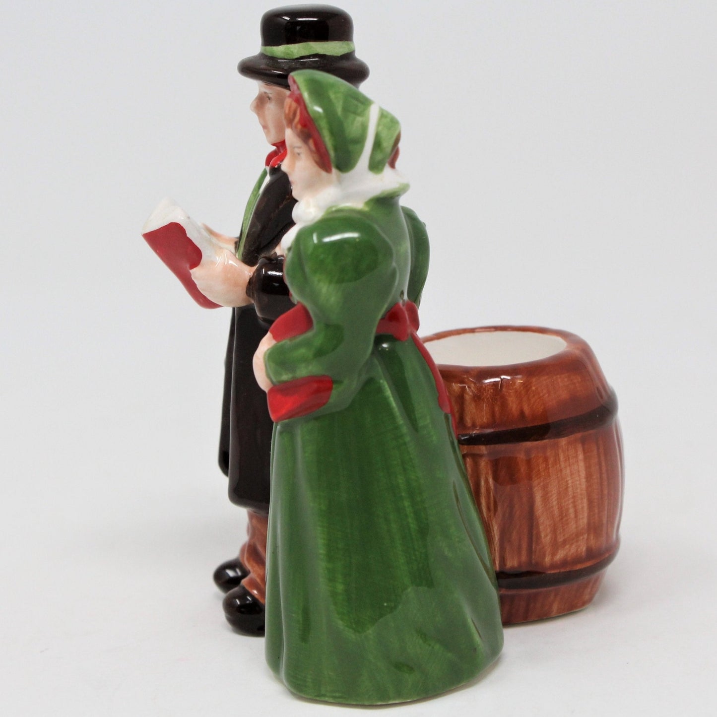 Toothpick Holder, Applause, Victorian Christmas Carolers, Vintage 4"