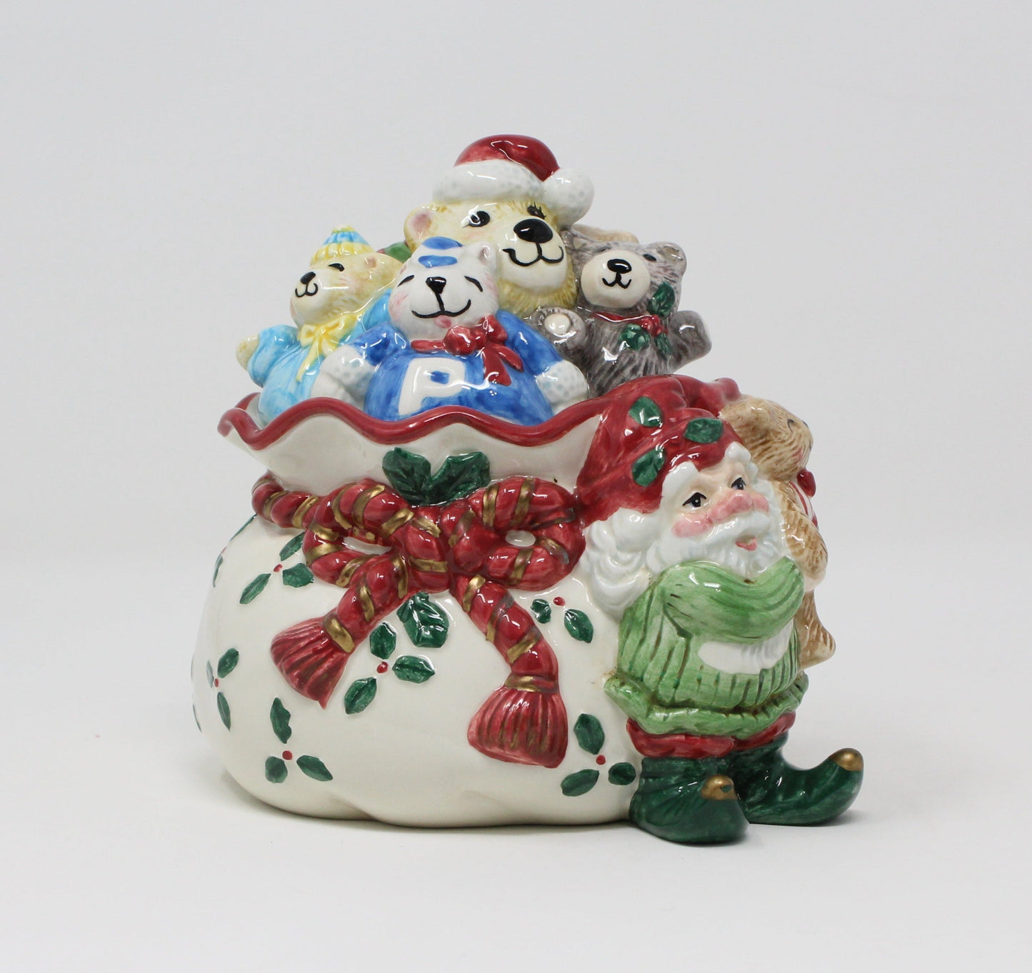 Trinket Box, Fitz and Floyd, Holiday Elf Collection, Porcelain, 2003