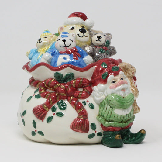 Trinket Box, Fitz and Floyd, Holiday Elf Collection, Porcelain, 2003