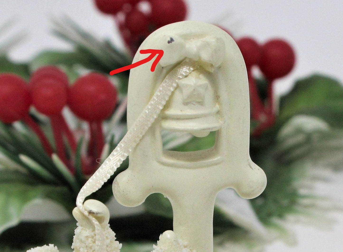 Figurine, Department 56, Snow Babies Miniature, Ring the Bells...It's Christmas!, Pewter, Vintage
