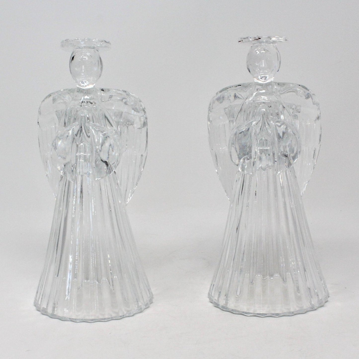 Candle Holders, Crystal Angels, Set of 2, St. George Crystal, USA