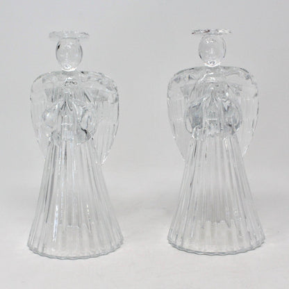 Candle Holders, Crystal Angels, Set of 2, St. George Crystal, USA