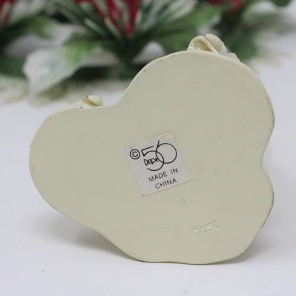 Figurine, Department 56, Snow Babies Miniature, Ring the Bells...It's Christmas!, Pewter, Vintage